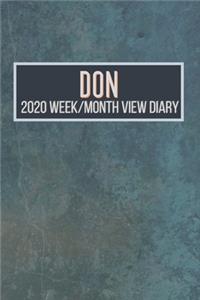 DON 2020 Week/Month View Diary