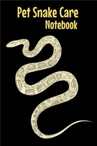 Pet Snake Care Notebook