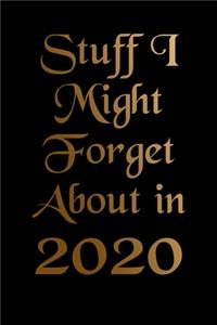 Stuff I Might Forget About in 2020 Humorous Lined Notebook