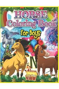 Horse Coloring Book for Boys