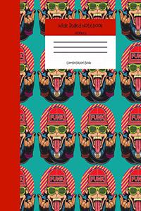 Wide Ruled Monkey Notebook Composition Book