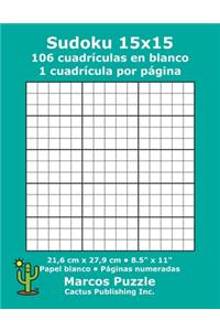 Sudoku 15x15 - 106 cuadrículas en blanco