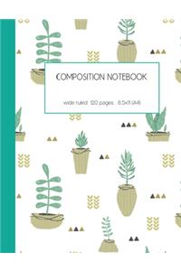 Composition notebook wide ruled 120 pages 8.5x11 (A4)