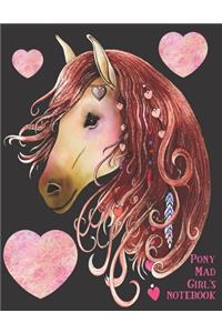 Pony Mad Girls Notebook