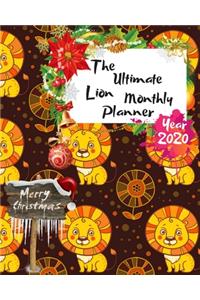 The Ultimate Merry Christmas Lion Monthly Planner Year 2020