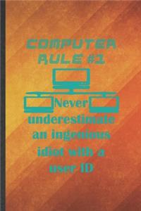 Computer Rule 1 Never Underestimate an Ingenious Idiot with a User ID