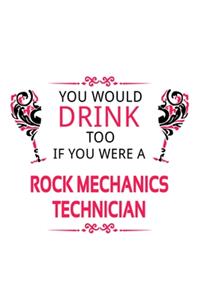 You Would Drink Too If You Were A Rock Mechanics Technician