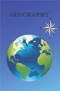 Notebook with squared paper 240 pages, 6x9 School Notebook, bilateral, two-sided, Maths, Geography