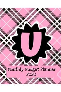 Monthly Budget Planner 2020