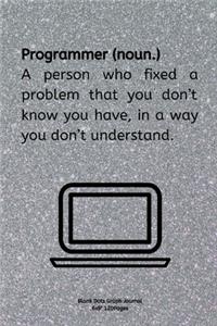 Programmer (noun.) A person who fixed a problem in a way you don't understand.
