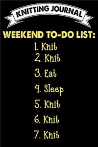 Knitting Journal Weekend To-Do List