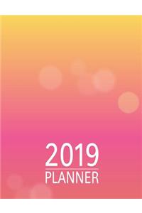 Yellow Pink Ombre 2019 Planner