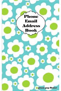 Green Pop Flower Address Book
