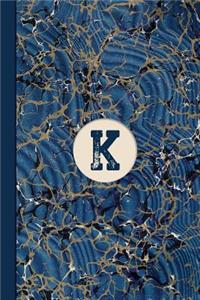 Monogram K Marble Notebook (Blue Ginger Edition)