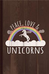 Peace Love Unicorns Journal Notebook