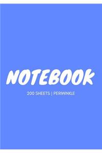 Notebook 200 Sheets: Periwinkle: Notebook 7 X 10: Notebook 400 Pages