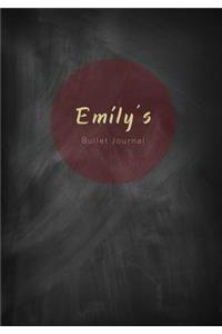 Emily's Bullet Journal: A Personalized Name Dot Grid Notebook/Planner/Organizer (7x10 Inches)