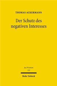 Der Schutz Des Negativen Interesses