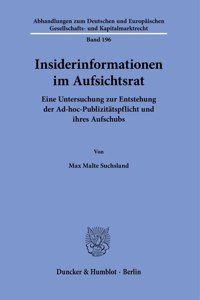 Insiderinformationen Im Aufsichtsrat