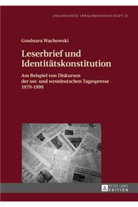 Leserbrief Und Identitaetskonstitution