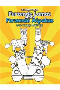 Furzende Lamas Gegen Furzende Alpakas - Das Lustige Malbuch
