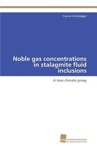 Noble gas concentrations in stalagmite fluid inclusions