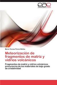 Meteorización de fragmentos de matriz y vidrios volcánicos