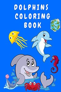 Dolphins Coloring Book