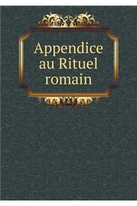 Appendice Au Rituel Romain