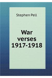 War Verses 1917-1918