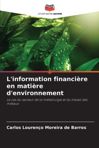 L'information financière en matière d'environnement