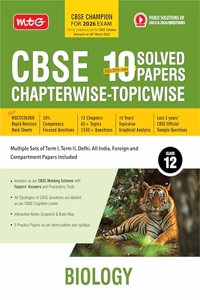 MTG CBSE 10 Years (2025-2016) Chapterwise Topicwise Solved Papers Class 12 Biology - CBSE Champion For 2026 Exam | Free Video Solution of PYQs | CBSE Sample Papers (As Per Latest Pattern
