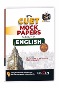 Educart CUET UG Entrance Exam Book 2024 English Mock Papers 2024 (Section IA, new NTA syllabus)