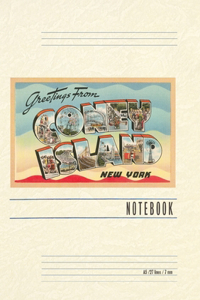 Vintage Lined Notebook Greetings from Coney Island, New York