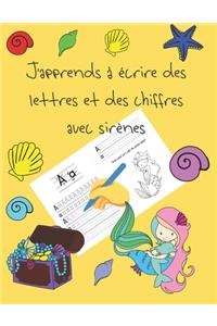 J'apprends à écrire des lettres et des chiffres avec sirènes
