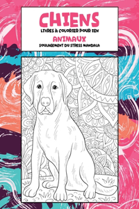 Livres à colorier pour Zen - Soulagement du stress Mandala - Animaux - Chiens