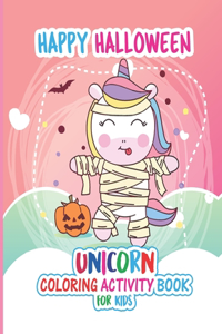 Unicorn Halloween Coloring Activity Book