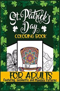 St patrick's day coloring book for adults featuring geometric and mandala patterns