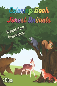 Coloring Book Forest Animals