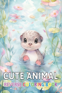 Cute Animal Reverse Coloring Book