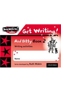 Read Write Inc. Phonics: Get Writing!: Red Ditty Books 1-5 School Pack