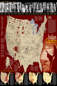 National Geographic Indian Country Wall Map (31.25 X 20.25 In)