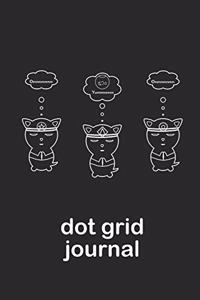 Om Three Cats Meditating Dot Grid Journal