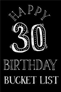 Happy 30th Birthday Bucket List