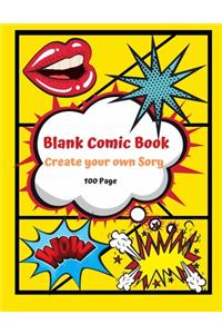 Blank Comic Book Create your own Story 100 Page