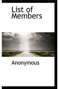 List of Members
