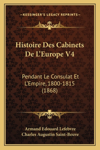 Histoire Des Cabinets De L'Europe V4