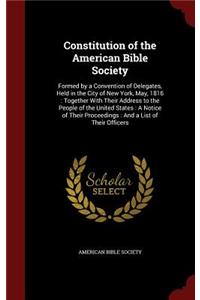 Constitution of the American Bible Society