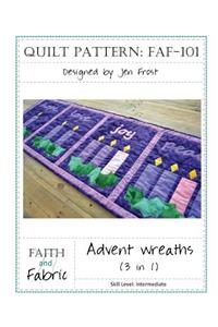 Advent Wreaths Quilt Pattern (3-in-1)