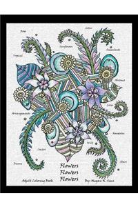 Flowers Flowers Flowers: Adult Coloring Book